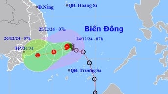Bão số 10 suy yếu kết hợp không khí lạnh, mưa lớn từ Đà Nẵng vào phía nam