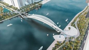 Cầu đi bộ hình lá dừa nước nối đôi bờ sông Sài Gòn là dự án trọng điểm