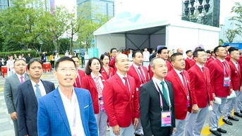 제19회 아시아경기대회 베트남 스포츠 대표단 국기 게양식