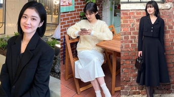 Để mặc đẹp với trang phục màu trung tính, phụ nữ trên 40 tuổi nên tham khảo Jang Nara