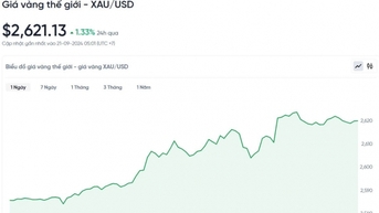 តម្លៃមាសឡើងដល់កំពូលថ្មី លើសពី 2,600 ដុល្លារ