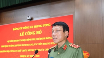 Luong Tam Quang 중장은 중앙공안당위원회 서기직을 맡고 있습니다.