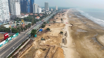 Cận cảnh mặt tiền Bãi Sau Vũng Tàu sau hơn 1 tháng khởi công chỉnh trang