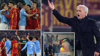 HLV Mourinho lại bị đuổi trong trận cầu có tới 4 thẻ đỏ