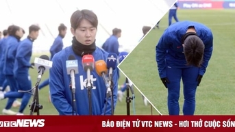 Lee Kang-in cúi đầu xin lỗi trong buổi tập của tuyển Hàn Quốc
