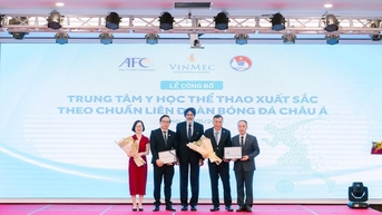 AFC công nhận đại diện Việt Nam là Trung tâm y học thể thao xuất sắc