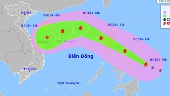 Lại xuất hiện một cơn bão mạnh cấp siêu bão gần biển Đông, bão MANYI