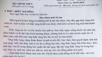 Kiểm điểm giáo viên ra đề thi văn lớp 8 có ngữ liệu 'nhạy cảm'