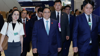 Hình ảnh Thủ tướng Phạm Minh Chính và các nhà lãnh đạo dự WEF Đại Liên 2024