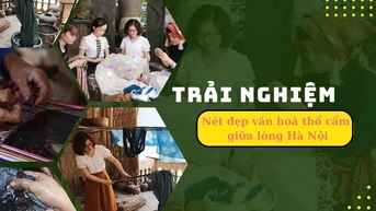 수도 중심부의 인디고 스카프 염색, 브로케이드 자수