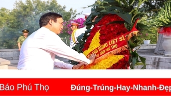 Lãnh đạo tỉnh dâng hương tưởng niệm các Anh hùng Liệt sĩ