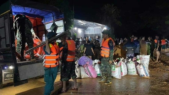 Vỡ đê sông Lô đoạn qua huyện Sơn Dương, tỉnh Tuyên Quang