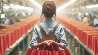 근로자의 설날 보너스: 직장에 충실한 사람은 금괴를 받고, 안타깝게도 다른 사람들은 작은 선물 가방을 받습니다.