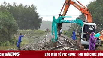Thông tàu đoạn đường sắt Bắc Nam bị hư hỏng do bão số 6
