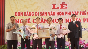 Bình Định đón bằng Di sản văn hóa phi vật thể quốc gia “Nghề chằm nón ngựa Phú Gia”