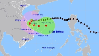 Bão số 6 Trà Mi trên vùng biển Trung Bộ, Đà Nẵng gió giật cấp 13