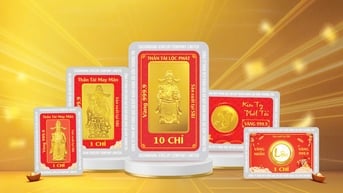 Sacombank - SBJ ra mắt bộ sưu tập vàng ép vỉ Thần Tài 2025