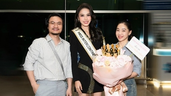 Hoa hậu Liên lục địa 2023 Á hậu Ngọc Hằng tung clip catwalk "thần sầu", hành lý nặng 100kg