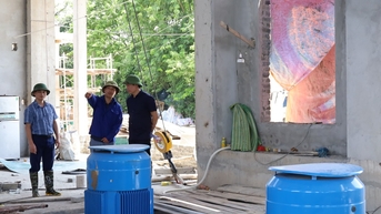sắp hoàn thành 4 trạm bơm tiêu nước chống úng ngập dọc sông Bùi