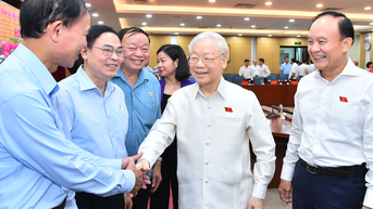 Tổng Bí thư Nguyễn Phú Trọng tiếp xúc cử tri thành phố Hà Nội