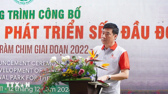 Đồng Tháp: Phục hồi và phát triển đàn sếu đầu đỏ tại Vườn quốc gia Tràm Chim