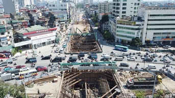 Hầm chui qua đường Giải Phóng ra sao sau 2 năm thi công?