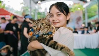 Thú cưng lên đồ dự hội cực dễ thương