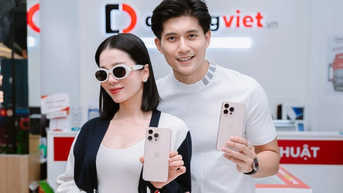 Lệ Quyên “ton-sur-ton” cùng Lâm Bảo Châu đi sắm iPhone 16