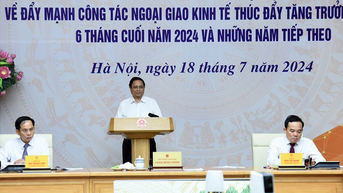 [Ảnh] Thủ tướng chủ trì Hội nghị đẩy mạnh công tác ngoại giao kinh tế