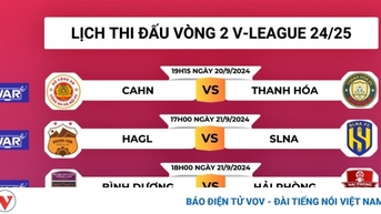 Lịch áp dụng VAR vòng 2 V-League 2024/2025: Nóng ở Hàng Đẫy