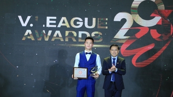 Trò cưng thầy Park nhận danh hiệu cầu thủ xuất sắc nhất V-League 2023