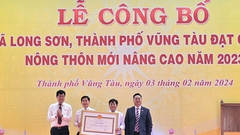 Ba Ria - Vung Tau: ឃុំ Long Son ទទួលបានស្តង់ដារជនបទថ្មីជឿនលឿន