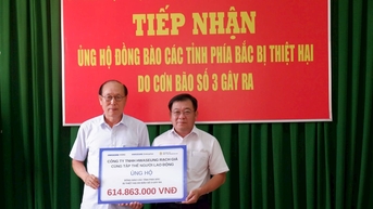 Một công ty ở Kiên Giang ủng hộ hơn 600 triệu đồng hỗ trợ đồng bào các tỉnh phía Bắc