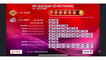សំបុត្រឆ្នោត Vietlott បានឈ្នះច្រើនជាង 135 ពាន់លានដុងនៅថ្ងៃណូអែល
