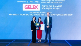 Giá trị thương hiệu GELEX tăng 55%