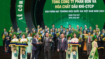 Đạm Phú Mỹ và NPK Phú Mỹ tiếp tục được công nhận là “Thương hiệu quốc gia”