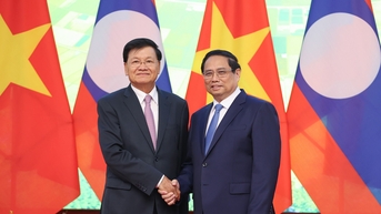 Thủ tướng Phạm Minh Chính hội kiến Tổng Bí thư, Chủ tịch nước Lào