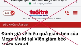 Giả mạo web của báo Tuổi trẻ Thủ đô để quảng cáo phòng khám