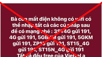 Cảnh báo cú pháp giả mạo khôi phục mạng khi mất wifi