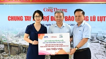 Báo Công Thương chung tay, đồng lòng hướng về vùng bão lũ