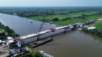 Hợp long thêm cầu bắc qua Vàm Cỏ Đông, kéo gần vùng biên giới Long An với TP.HCM