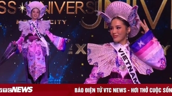 Kỳ Duyên tạo hiệu ứng ấn tượng khi diễn trang phục dân tộc tại Miss Universe