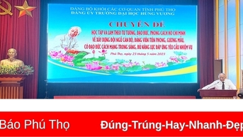 សិក្សាប្រធានបទឆ្នាំ 2023 ស្តីពីការសិក្សា និងអនុវត្តតាមមនោគមវិជ្ជា សីលធម៌ និងរបៀបរស់នៅរបស់ហូជីមិញ