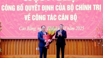 Bộ Chính trị điều động, chỉ định tân Bí thư Tỉnh ủy Cao Bằng
