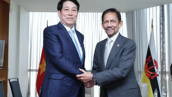[Ảnh] Chủ tịch nước Lương Cường gặp Quốc vương Brunei Hassanal Bolkiah