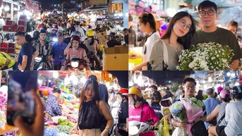 10월 20일 이전 수도권 최대 규모의 야간 꽃시장이 활기를 띱니다.