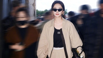 두옹미치처럼 가을바지 입은 신민아, 몸매 걱정 없다