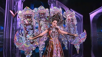 Quế Anh xoay quạt, nhiều hoa hậu 'biến hình, lột đồ' ở Miss Grand International