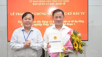VRG nhận giấy chứng nhận đầu tư dự án KCN gần 500 ha tại Tây Ninh