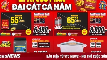 MediaMart lì xì và tặng voucher cho khách hàng mua sắm hàng điện máy đầu năm